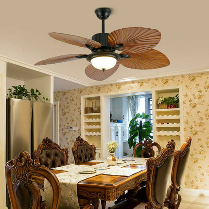 52"Modern Indoor Outdoor Ceiling Fan With LED Light Dimmable Ceiling light with Fan Chandelier Lamp pendent celling lighting lamp light fixture Fandelier Remote Control 3 Fan Speeds