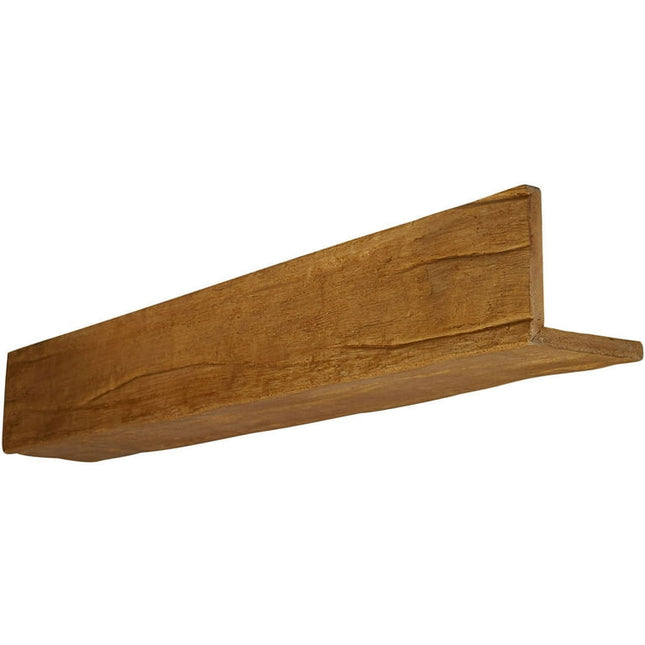 6"W x 10"H x 14'L 2-Sided (L-beam) Riverwood Endurathane Faux Wood Ceiling Beam, Puritan Pine
