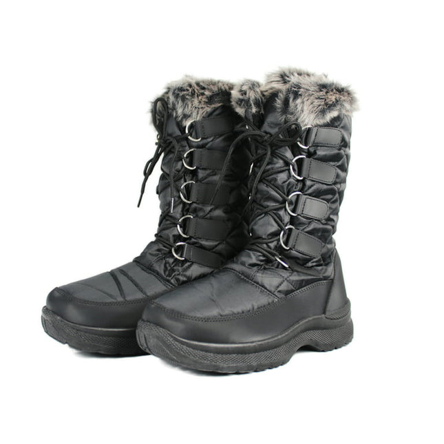 Womens Winter Snow Boots Mid-Calf Water Resistant Outdoor Warm Snow Shoes for Women