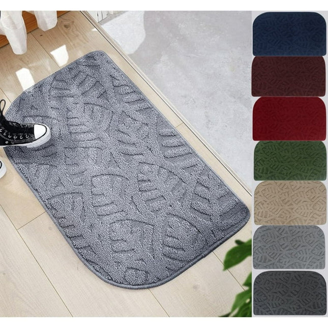 Doormat Indoor Super Absorbs Doormat Non Slip Mat for Small Front Door Inside Floor Dirt Trapper, Navy