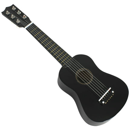 Exquisite 21inch Beginners Practice Acoustic Guitar for Kids Children Black