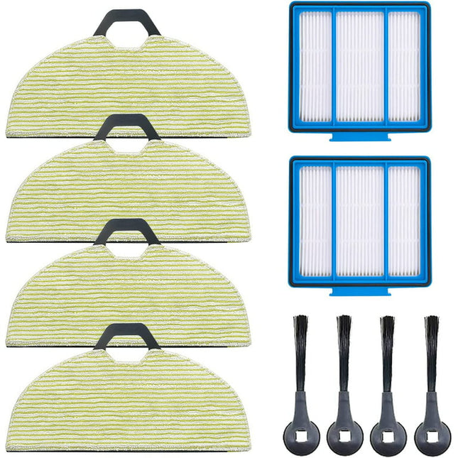 VACUSHOP Replacement Parts Kit Side Brushes Filters & Cleaning Mop Pads For Shark RV2002WD RV2001WD AV2001WD Robot Vacuum Accessories (10)