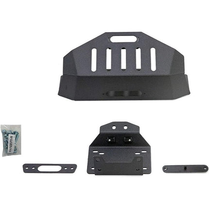 SuperATV Winch Mounting Plate for 2018+ Polaris RZR XP Turbo S 2019+ Polaris RZR XP 4 Turbo S Used with Stock OEM Polaris Bumper Compatible with Many OEM and Aftermarket Winches Use with Stock Polaris Bumper No Winch Included