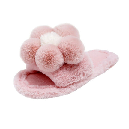 Entyinea Slippers For Women Slip On Fuzzy Slip On Indoor Outdoor House Shoes Pink 39
