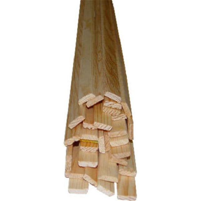 Alexandria Moulding WM970-20096C1 Panel Strip Solid Pine Molding- 8 ft. - Pack of 4