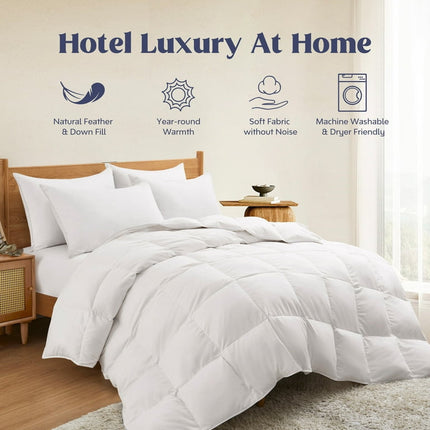 All Seasons White Down Fiber Comforter
