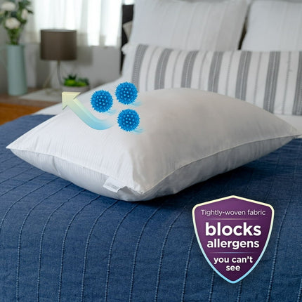 Allerease Total Allergy Defense Pillow, Standard/Queen, 2 Pack