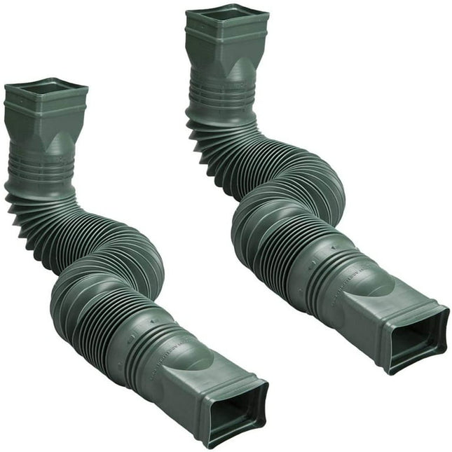 Amerimax 2-Pack Green Flexible Downspout Extension Gutter Connector Rainwater Drainage