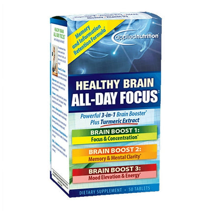 Applied Nutrition - Healthy Brain All Day Focus - 50 Tablets