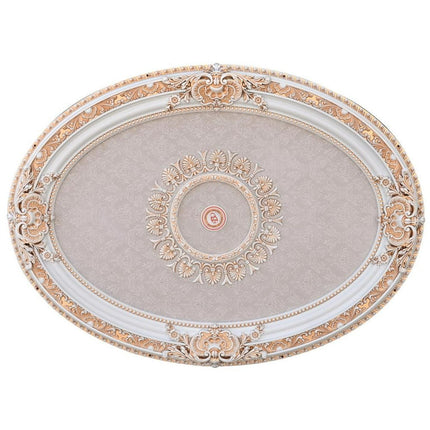 Art Frame Direct French Blanco Oval Chandelier Ceiling Medallion