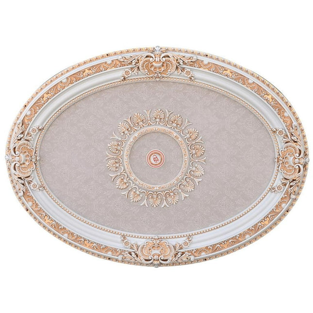 Art Frame Direct French Blanco Oval Chandelier Ceiling Medallion