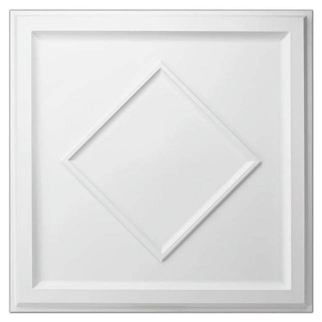 Art3d 12-Pack 24"x24" Drop Ceiling Tiles PVC Glue up Ceiling Panel in White(Covers 48 Sq.ft)