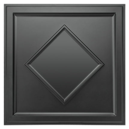 Art3d 12 Pcs 24x24 inch Decorative Drop Ceiling Tiles Panel Square in Black(Covers 48 Sq ft)