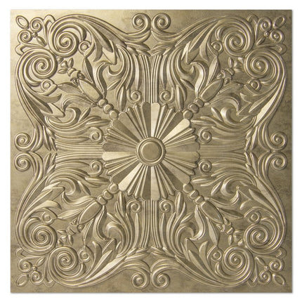 Art3d 12-Piece 24x24 inch Glue up PVC Ceiling Tiles，48 sq.ft Decorative Ceiling Tile