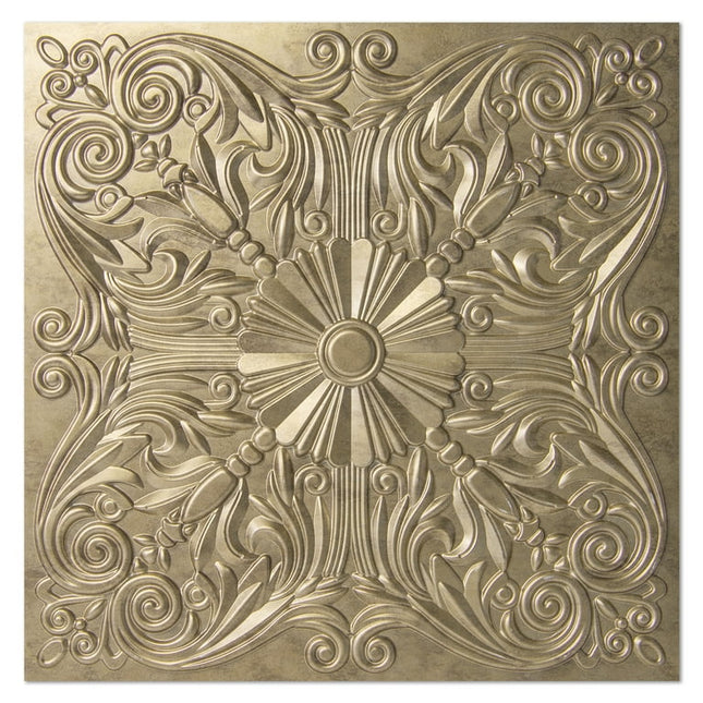 Art3d 12-Piece 24x24 inch Glue up PVC Ceiling Tiles，48 sq.ft Decorative Ceiling Tile