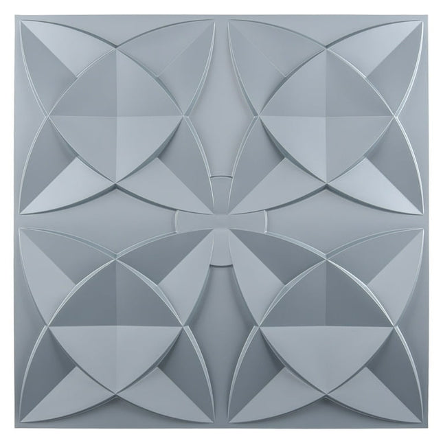 Art3d  2x2 PVC Decorative Suspended ceiling Tile, Glue-up Ceiling Panel Classic Floral (Pack of 12) Grey