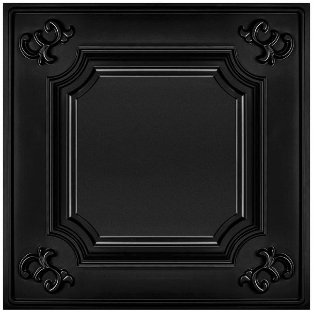 Art3d  2x2ft PVC Drop Ceiling Tiles,Lay-in Ceiling Tiles,Glue Up Ceiling Tiles Black