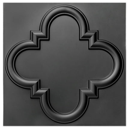 Art3d PVC Decorative Drop-in Ceiling Tiles 24x24 inch, Pack of 12-Piece in Black