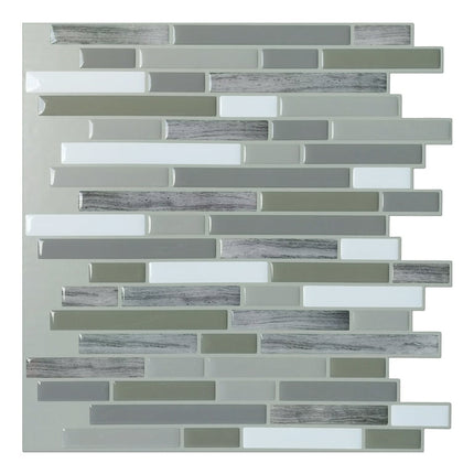 Art3d Peel and Stick Backsplash Tile Patio Gray Wall Tile 12 in. x 12 in.  (6-Pack)