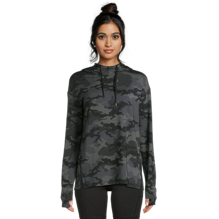 Athletic Works Women's French Terry Mock Neck Hoodie, Sizes XS-XXXL
