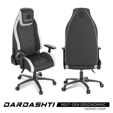Atlantic Dardashti Ergonomic Gaming Chair, Commercial Grade, 27.5"L x 27.5"W x 51.5"H, Arctic White
