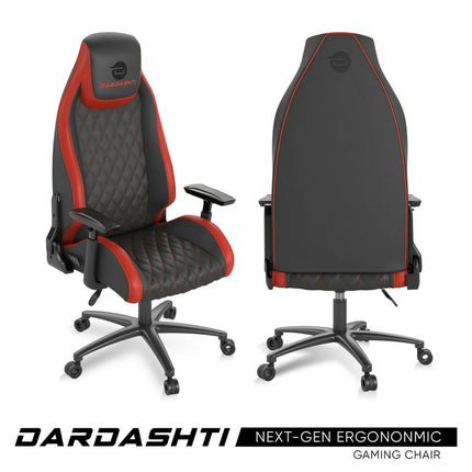 Atlantic Dardashti Ergonomic Gaming Chair, Commercial Grade, 27.5"L x 27.5"W x 51.5"H, Ruby Red