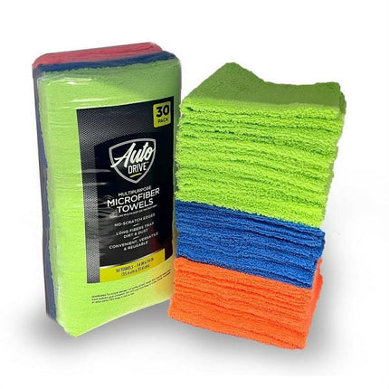 Auto Drive Multi-Purpose Microfiber Towel, Cleaning, 30 Pack