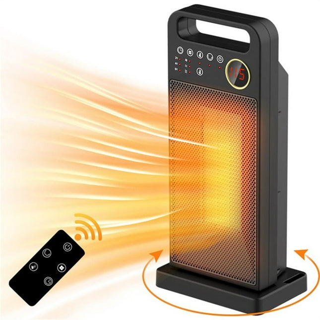 BLUELK Space Heater, Portable Electric Heater 2000W PTC with Thermostat, 3 Modes 70° Oscillating, 12h Timer, Safety & Quiet-Instant Heating for Indoor