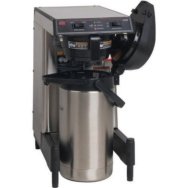 BUNN SmartWAVE Low-Profile Coffee Brewer- Plumbed 2.01 quart - Black, Silver - Plastic