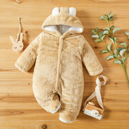 Baby Boy / Girl 3D Bear Design Winter Hooded Jumpsuit
