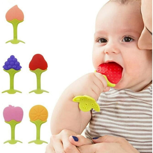 Baby Teething Toys, 5Pcs Teething Toys Set Teethers Freezer Safe Silicone Teethers Baby Gift for 6-12 Months Boy & Girls
