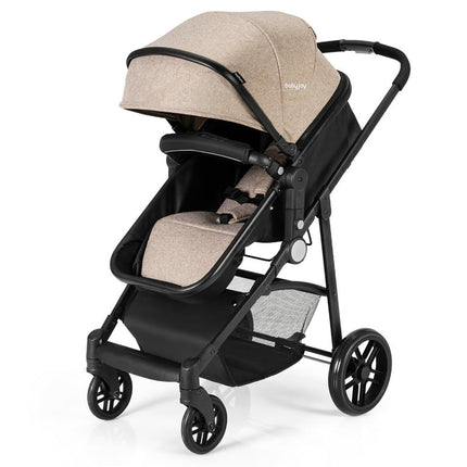 Babyjoy Foldable Baby Stroller Kids Travel Newborn Infant Buggy Pushchair Coffee