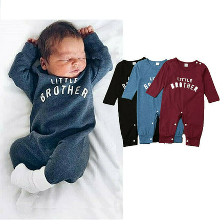 Bagilaanoe Infant Baby Boys Little Brother Romper Jumpsuit Bodysuit Winter Clothes Outfits