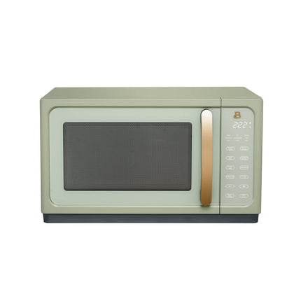 Beautiful 1.1 Cu ft 1000 Watt, Sensor Microwave Oven, Sage Green by Drew Barrymore, New