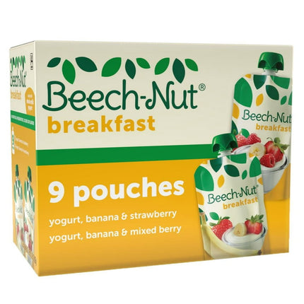 Beech-Nut Breakfast Stage 4 Toddler Food Variety Pack, 3.5 oz Pouch (9 Pack)