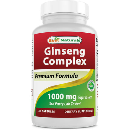 Best Naturals Ginseng Complex 1000 mg 120 Capsules