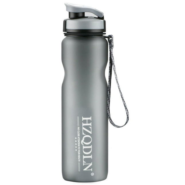 Best Sports Water Bottle - 36oz Large - Fast Flow, Flip Top Leak Proof Lid w/One Click Open - Non-Toxic BPA Free & Eco-Friendly Plastic - For Men & Women-Gray