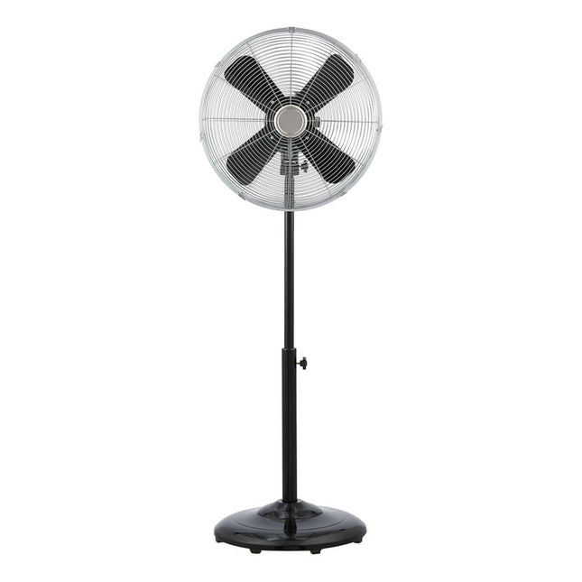 Better Homes & Gardens 16 inch Retro 3-Speed Metal Stand Fan Oscillation, Adjustable Height, Black
