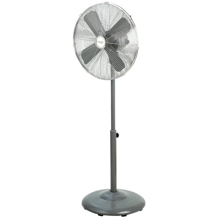 Better Homes & Gardens 16 inch Retro 3-Speed Metal Stand Fan Oscillation, Adjustable Height, Gray