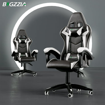 Bigzzia Gaming Chair Office Chair Desk Chair Computer Chair Swivel Chair for Teens Adults Girls(Black)