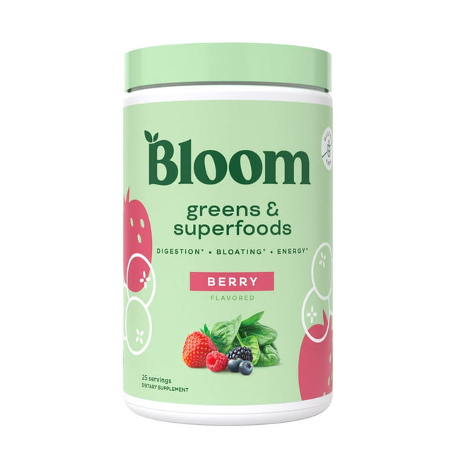 Bloom Nutrition Greens & Superfoods Powder, Mixed Berry, 25 Servings