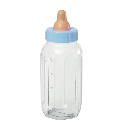Blue Plastic Baby Bottle Bank, 11in