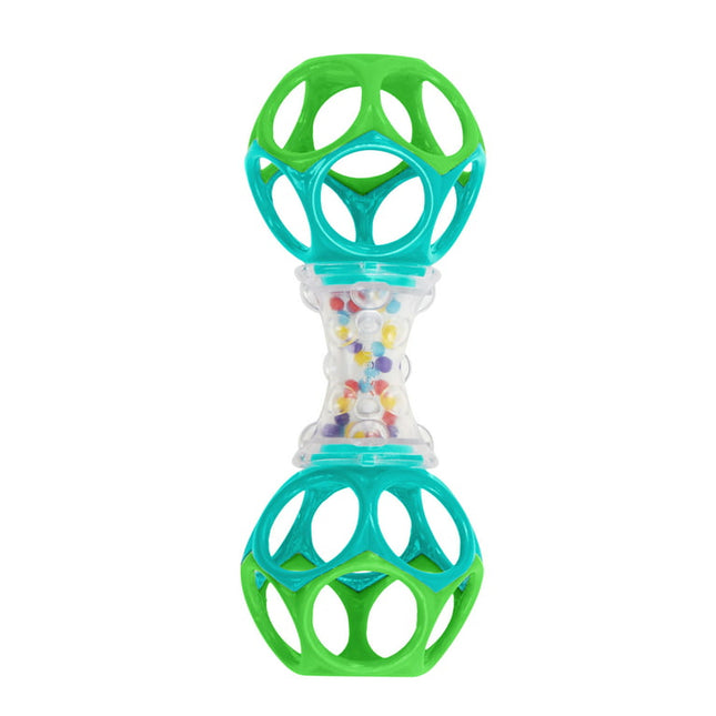 Bright Starts Oball Shaker Beats Easy Grasp Infant Baby Rattle, Blue and Green