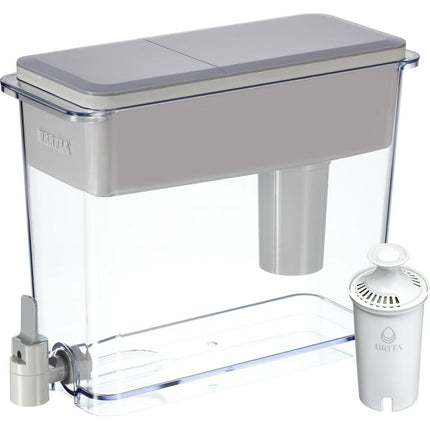 Brita Extra Large Ultramax 27 Cup Grey Filtered Water Dispenser with 1 Standard Filter