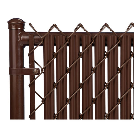 Brown 4ft Ridged Slat for Chain Link Fence