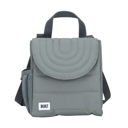 Built Kids Puffer Insulated Reusable Polyester Lunch Bag Grey