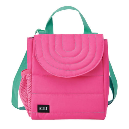 Built Kids Puffer Insulated Reusable Polyester Lunch Bag Pink