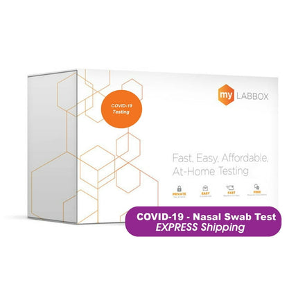 COVID-19 At-Home Test Kit, Nasal Swab Sample, EXPRESS Shipping, by myLAB Box