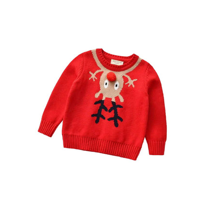 Canis Baby Girl Boy Christmas Sweater Cartoon Knitted Pullover Top