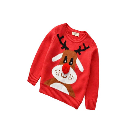 Canis Baby Girl Boy Christmas Sweater Cartoon Knitted Pullover Top